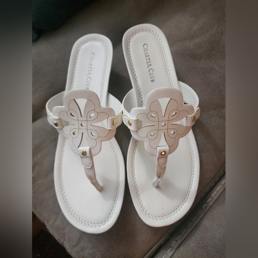 Charter Club slip on sandals womens size 8.5